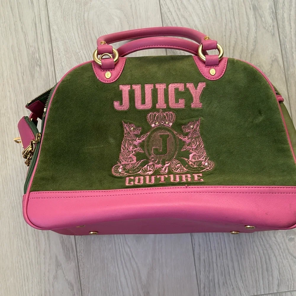 Juicy Couture Green and Pink Dog Carrier